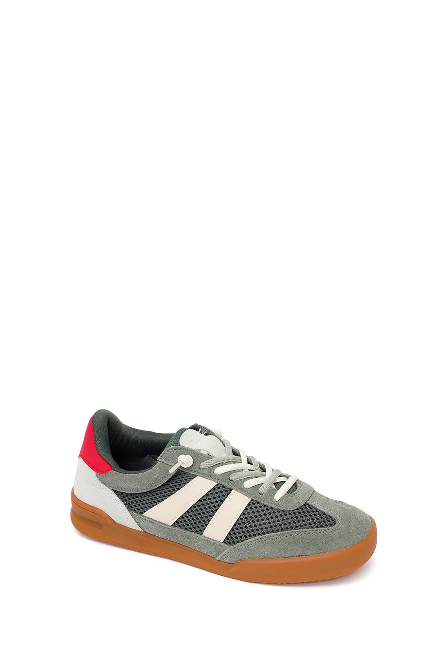 Kadın Yeşil Bağcıklı Deri Sneaker