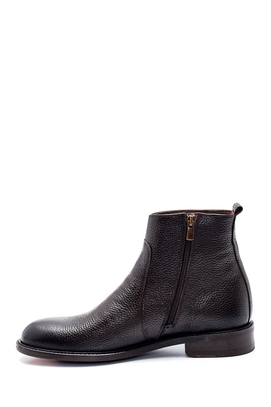 Men's Leather Zippered Boots