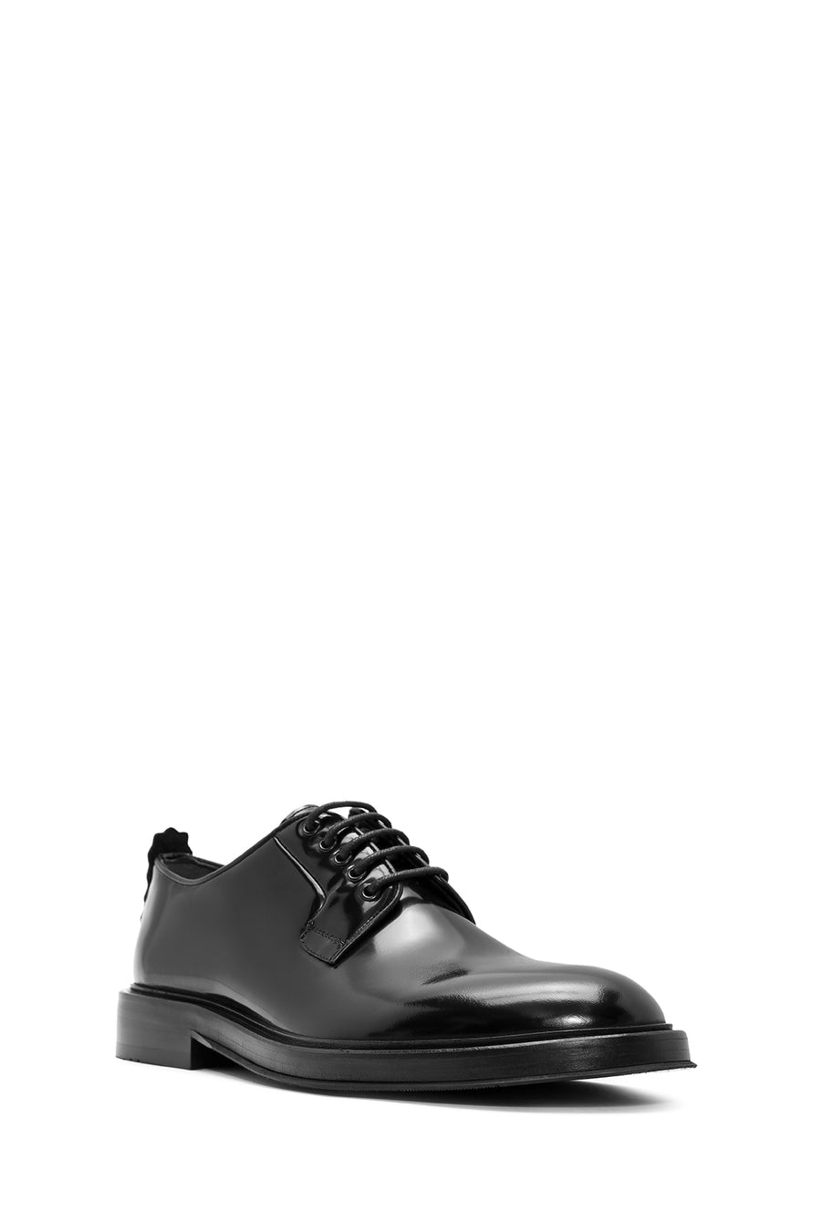 Men's Black Laced Leather Classic Shoes