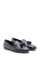 Kadın Tüy Detaylı Deri Loafer | Derimod