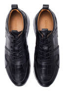 Men's Leather Patterned Sneaker | Derimod