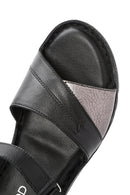 Women's Black Ankle Strap Comfort Leather Sandals | Derimod