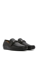 Erkek Siyah Baskılı Deri Casual Loafer | Derimod