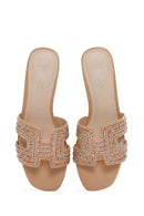 Women's Beige Stone Slippers | Derimod