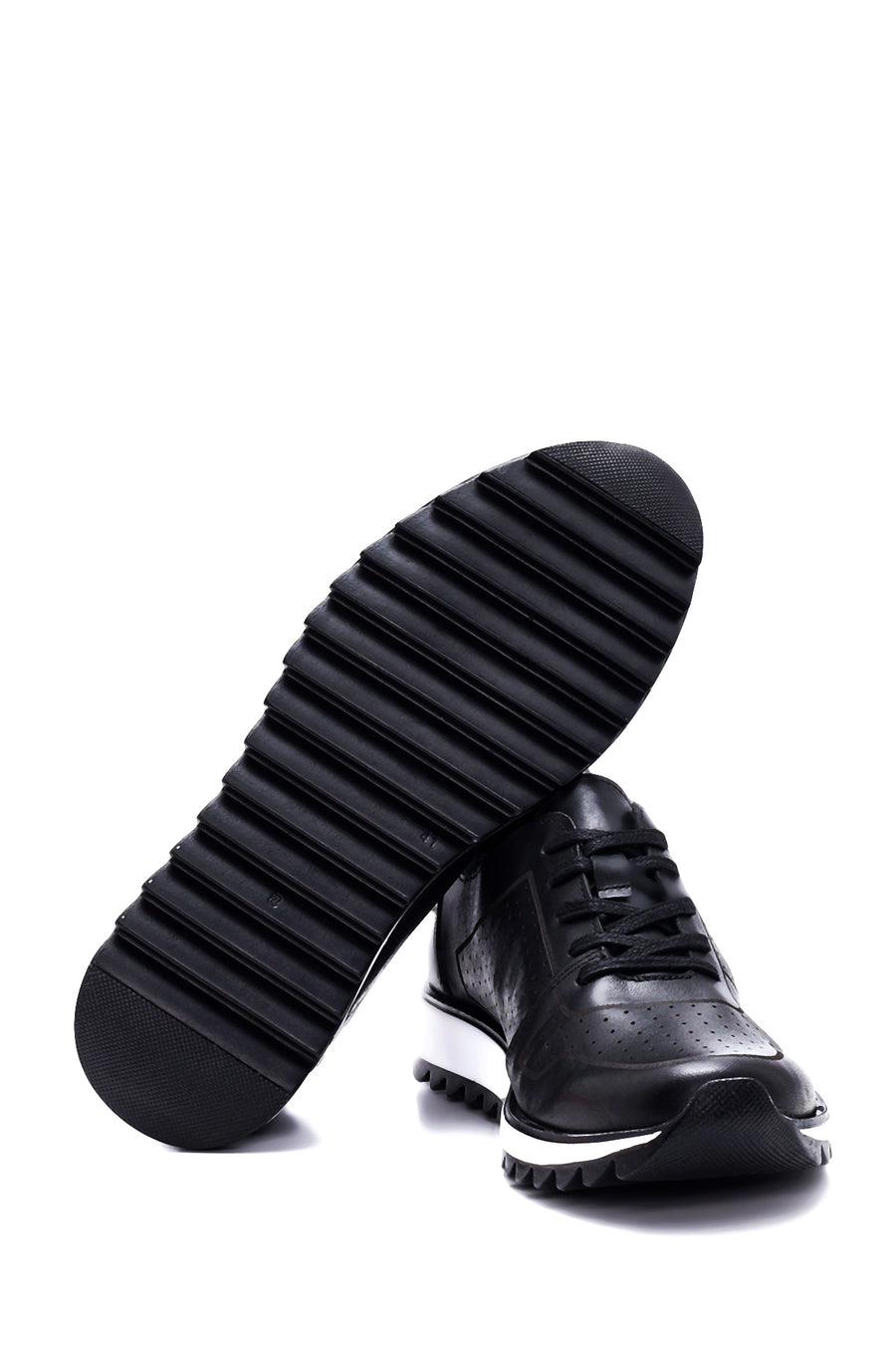 Erkek Deri Delikli Sneaker