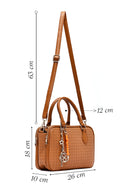 Women's Brown Long Strap Printed Classic Shoulder Bag | Derimod