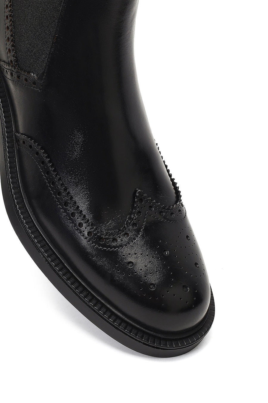 Men's Black Leather Chelsea Boot