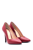 Kadın Koyu Kırmızı Deri Stiletto | Derimod