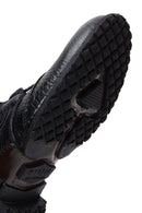 Men's Black Leather Flat Boots | Derimod
