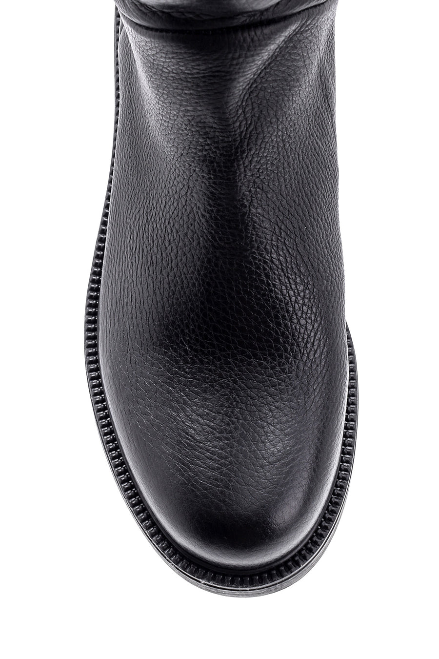 Women's Leather Boots with Buckle Detail