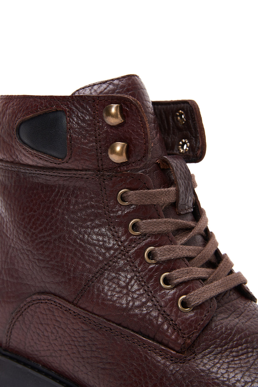 Men's Brown Leather Zippered Casual Boots