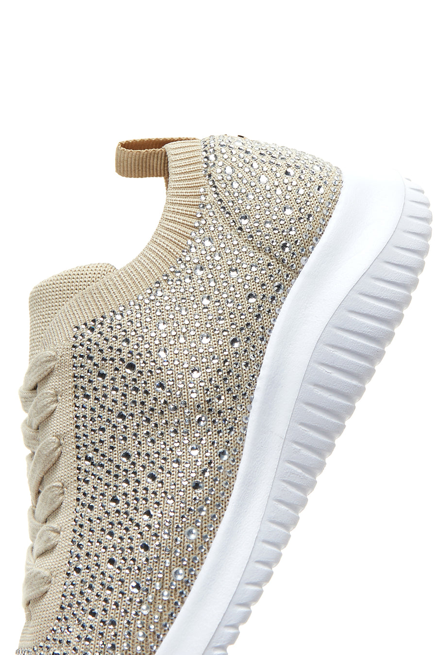 Kadın Bej Taşlı Sneaker
