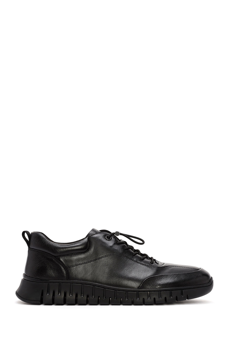 Derimod Fly Erkek Siyah Bağcıklı Deri Casual Sneaker WM680012DN | Derimod