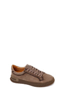 Male Mink Lace-Up Suede Casual Sneaker | Derimod