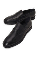 Erkek Siyah Deri Klasik Loafer | Derimod