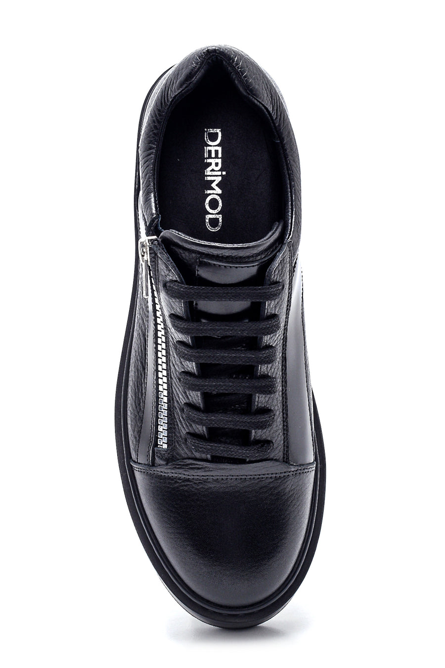 Erkek Deri Fermuarlı Sneaker