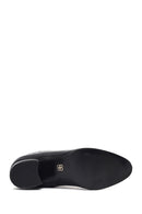 Woman Black Zippered Low Heeled Shoes Leather Boat | Derimod