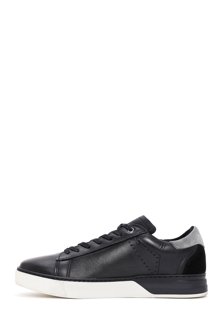 Men's Black Leather Sneaker