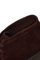 Male Brown Lace-up Suede Leather Casual Boots | Derimod
