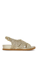 Woman Gold Metallic Sandal | Derimod