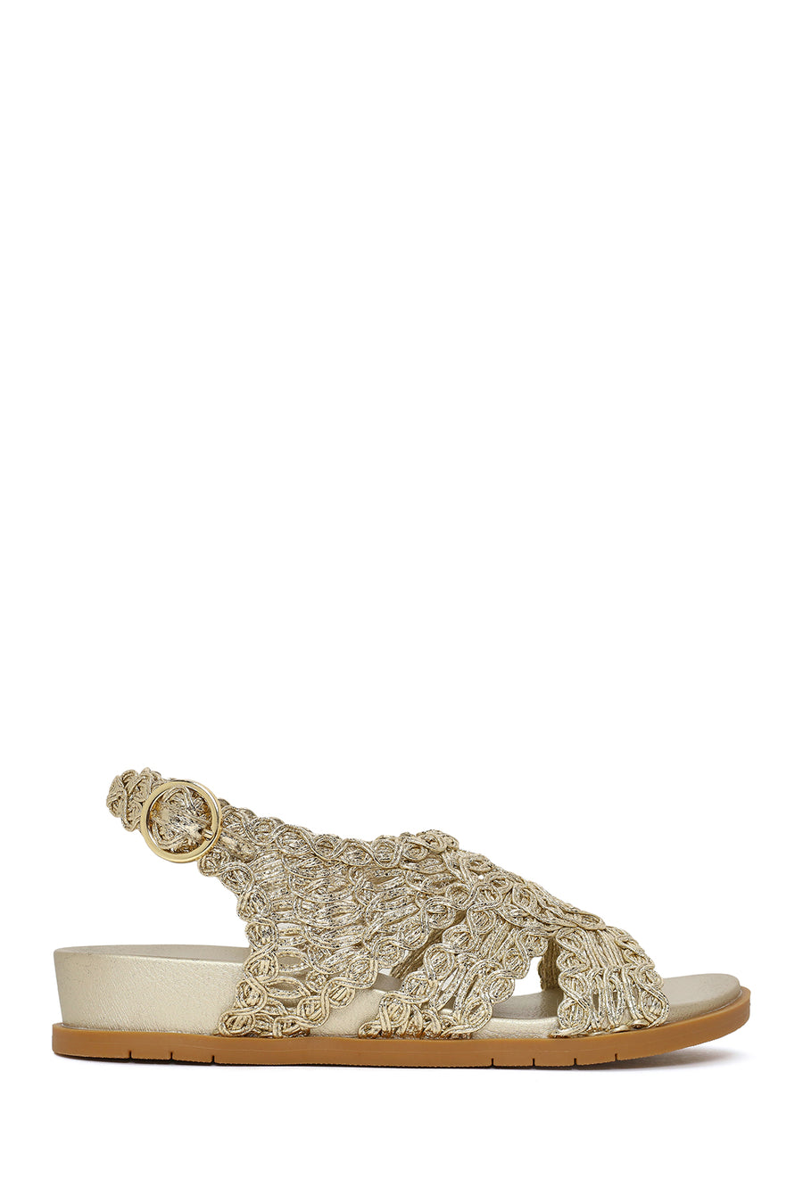 Woman Gold Metallic Sandal 26SFE481132 | Derimod