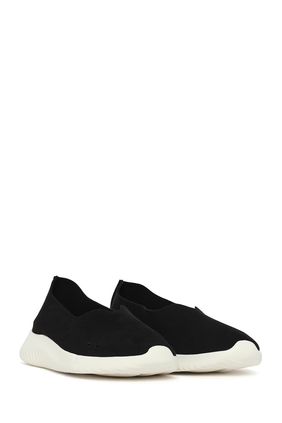 Women's Black Chunky Suede Shoes