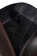 Woman Brown Zip Closure Thin High-Heel Leather Boots | Derimod