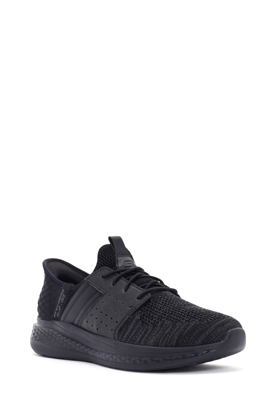 Skechers Men's Black Slade - Ocon Lace-Up Sports Sneaker