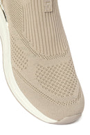 Derimod Zero Women's Beige Thick-Soled Fabric Sneakers | Derimod