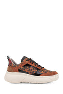 Geox Kadın Taba Nebula 2.0 X Bağcıklı Kalın Tabanlı Sneaker | Derimod