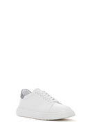 Erkek Beyaz Bağcıklı Deri Sneaker | Derimod