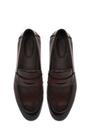 Derimod Black Erkek Kahverengi Deri Klasik Loafer | Derimod