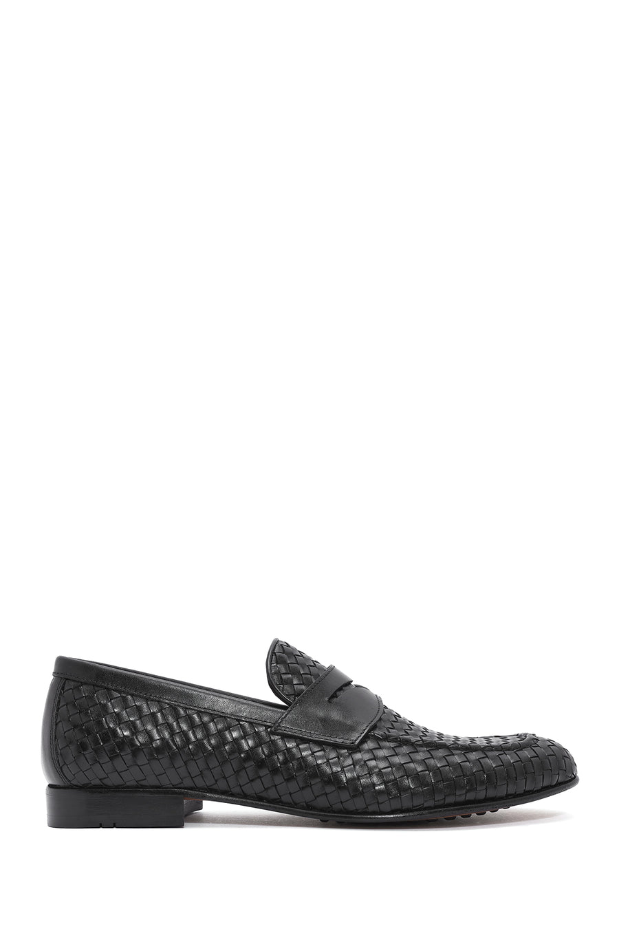 Erkek Siyah Örgü Deri Klasik Loafer 25SFD601429 | Derimod