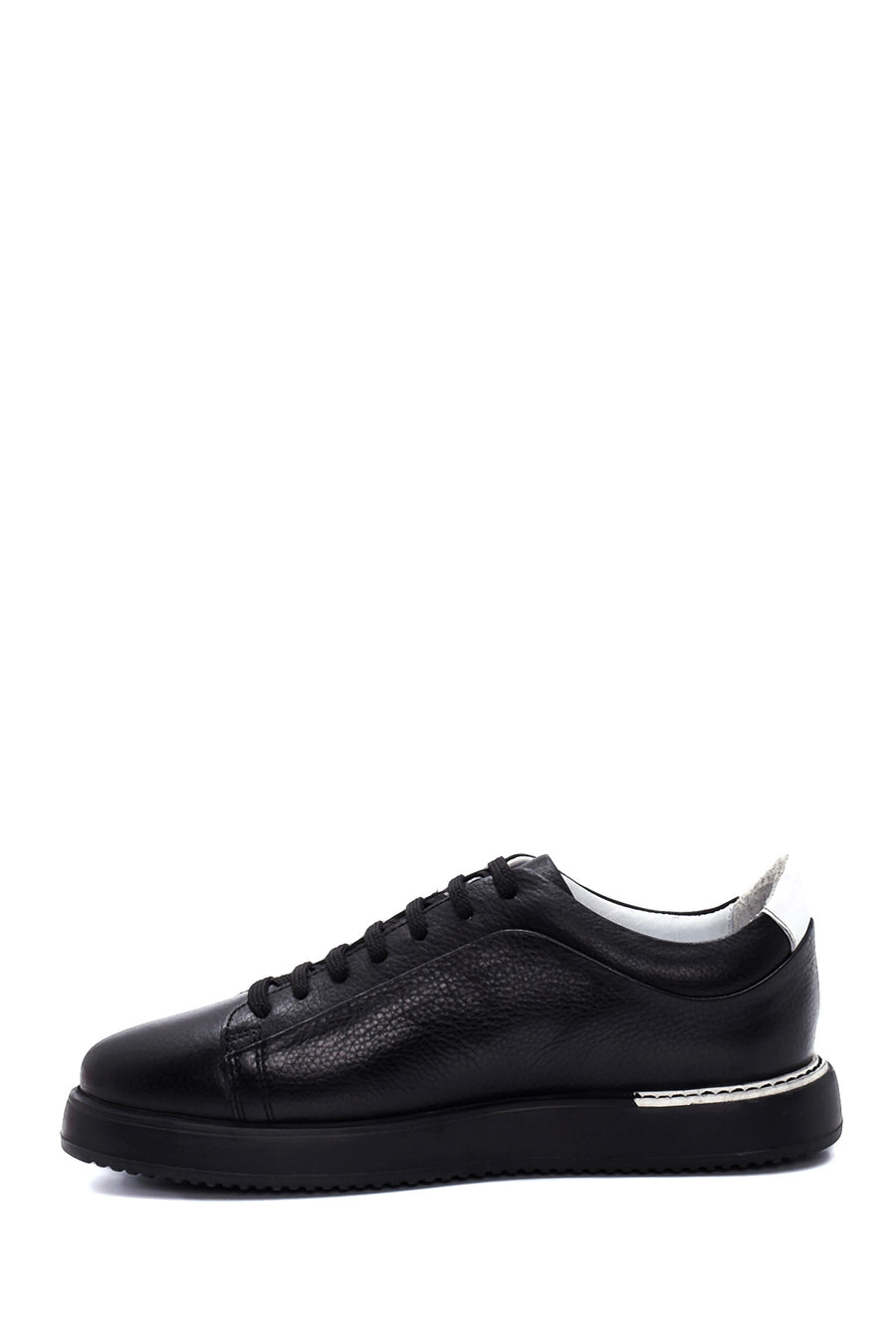 Men's Black Leather Sneaker