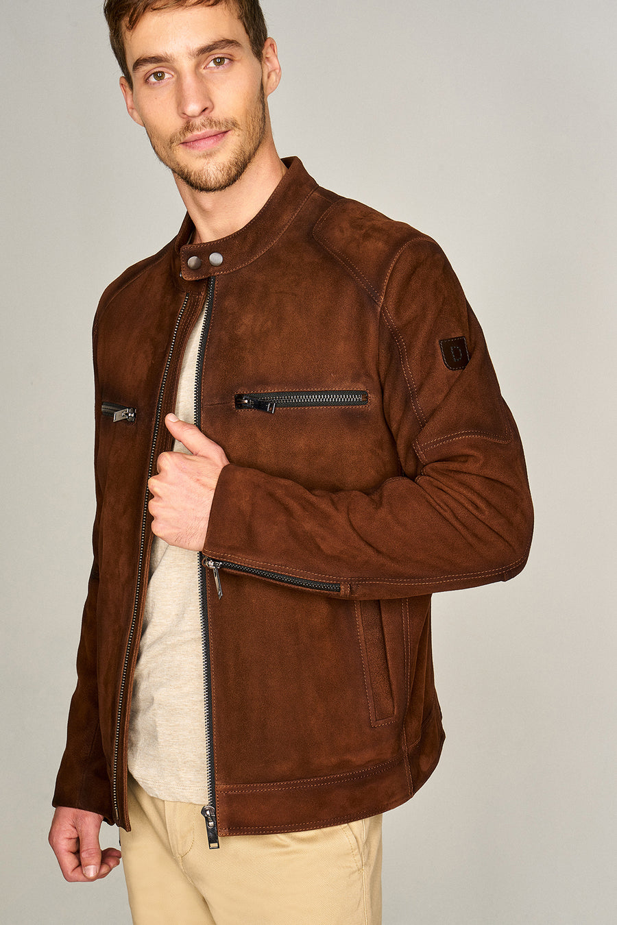 Dybala Men's Leather Jacket 18SGD628810 | Derimod