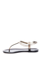 Women's Black Transparent Stone Flip Flops Sandals | Derimod