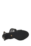 Woman Black Ankle-Buckle Slim High-Heel Sandals | Derimod