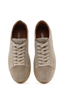 Erkek Bej Bağcıklı Süet Deri Sneaker | Derimod