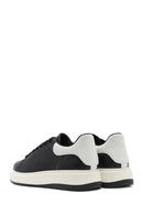 Erkek Siyah Bağcıklı Deri Sneaker | Derimod