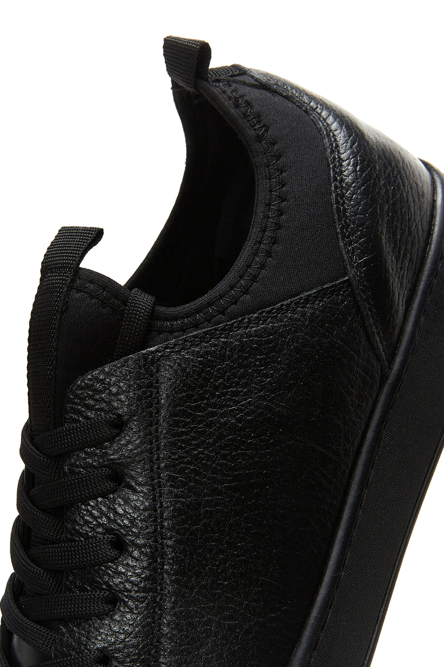 Erkek Siyah Deri Sneaker