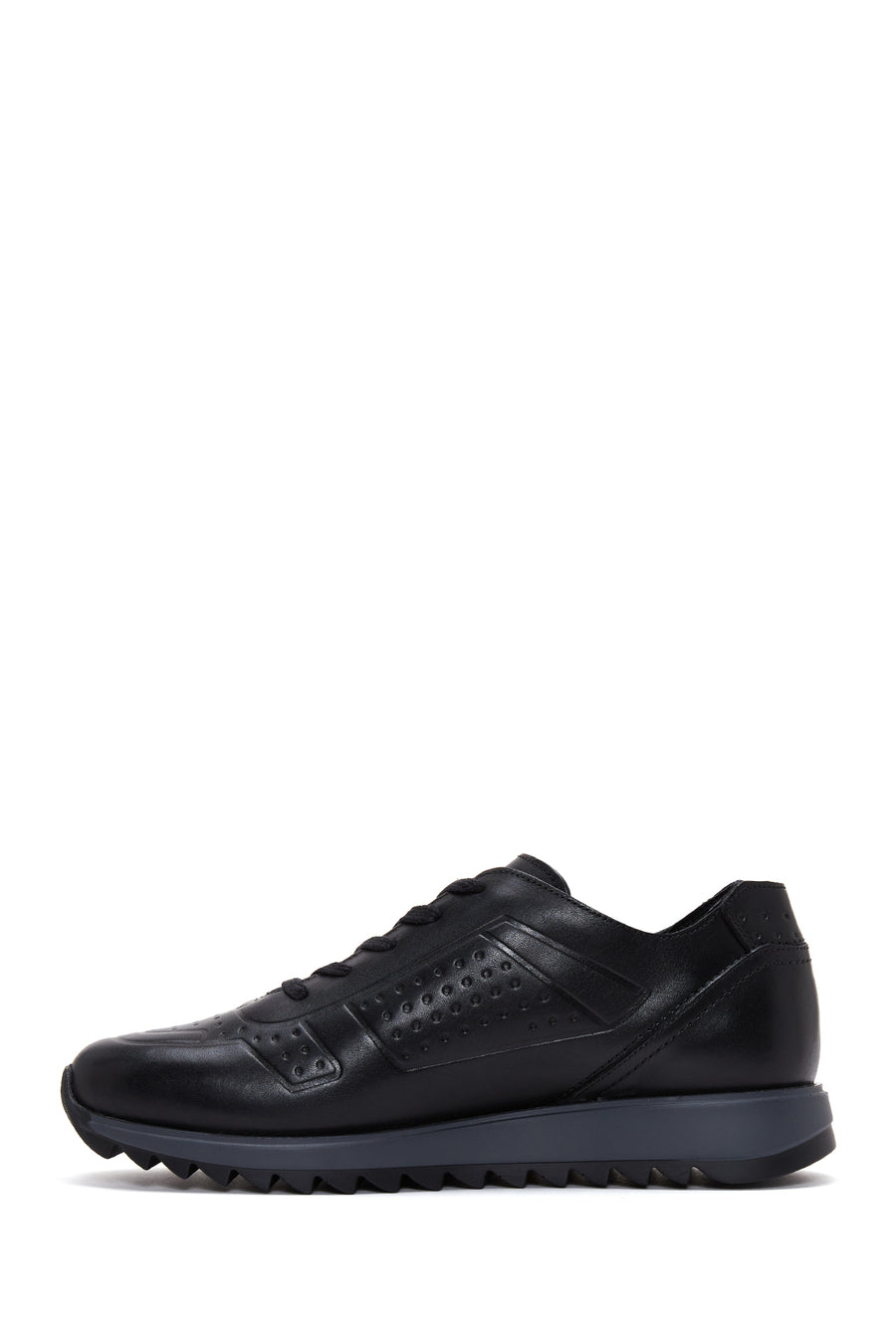Men's Black Leather Sneaker