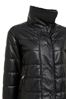 Avoriaz Women's Black Teddy Leather Coat | Derimod