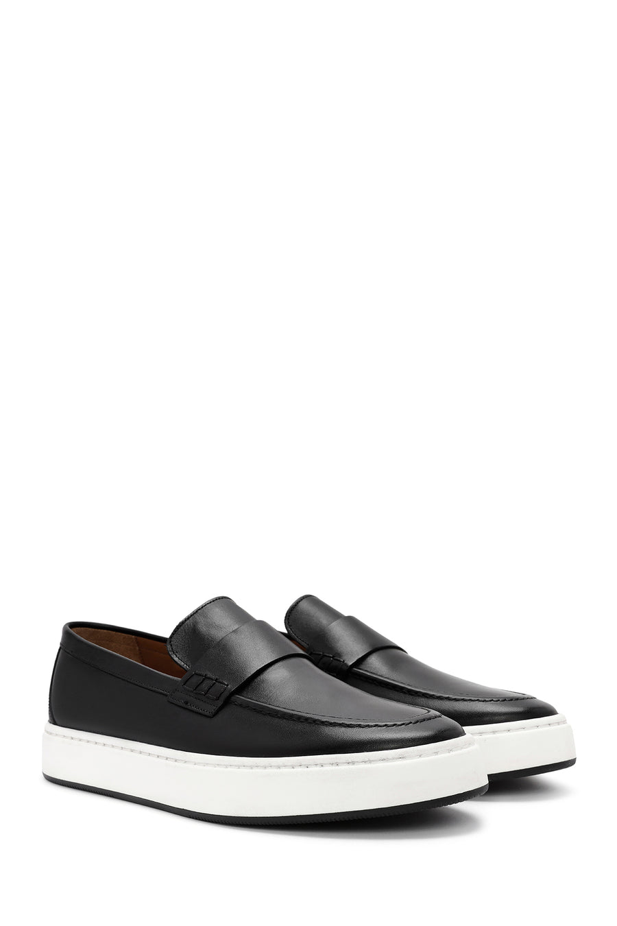 Erkek Siyah Deri Casual Loafer