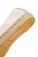 Women's Beige Stoned Leather Espadrilles | Derimod