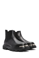 
Men's Black Metal Detailed Leather Chelsea Boot
 | Derimod
