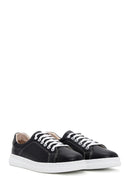 Kadın Siyahh Bağcıklı Deri Sneaker | Derimod