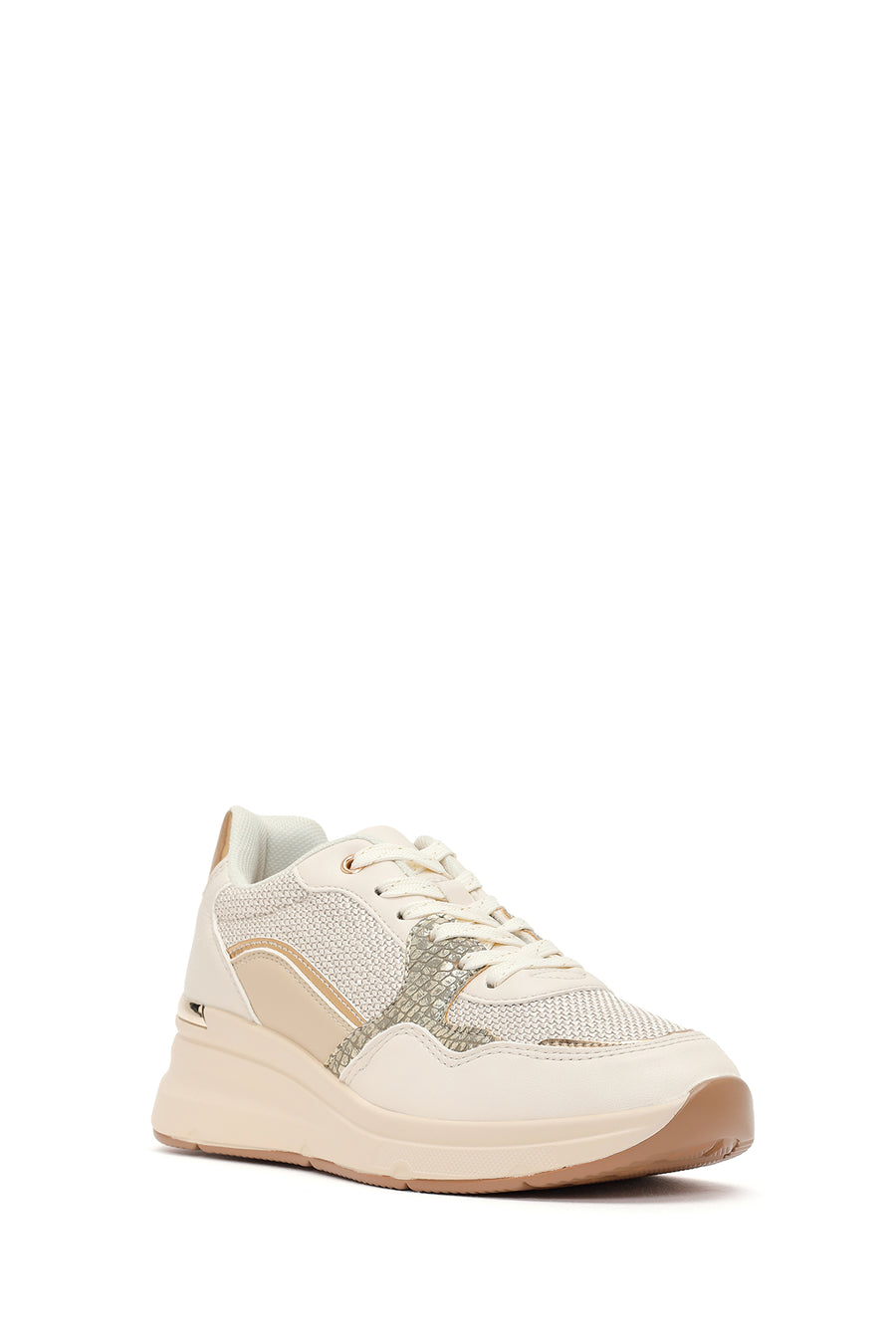 Kadın Bej Kalın Tabanlı Sneaker