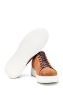 Men's Tan Suede Leather Sneaker | Derimod