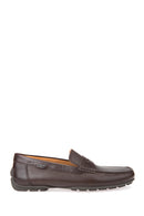 Geox Men's Brown U Moner 2Fit Casual Leather Loafer | Derimod