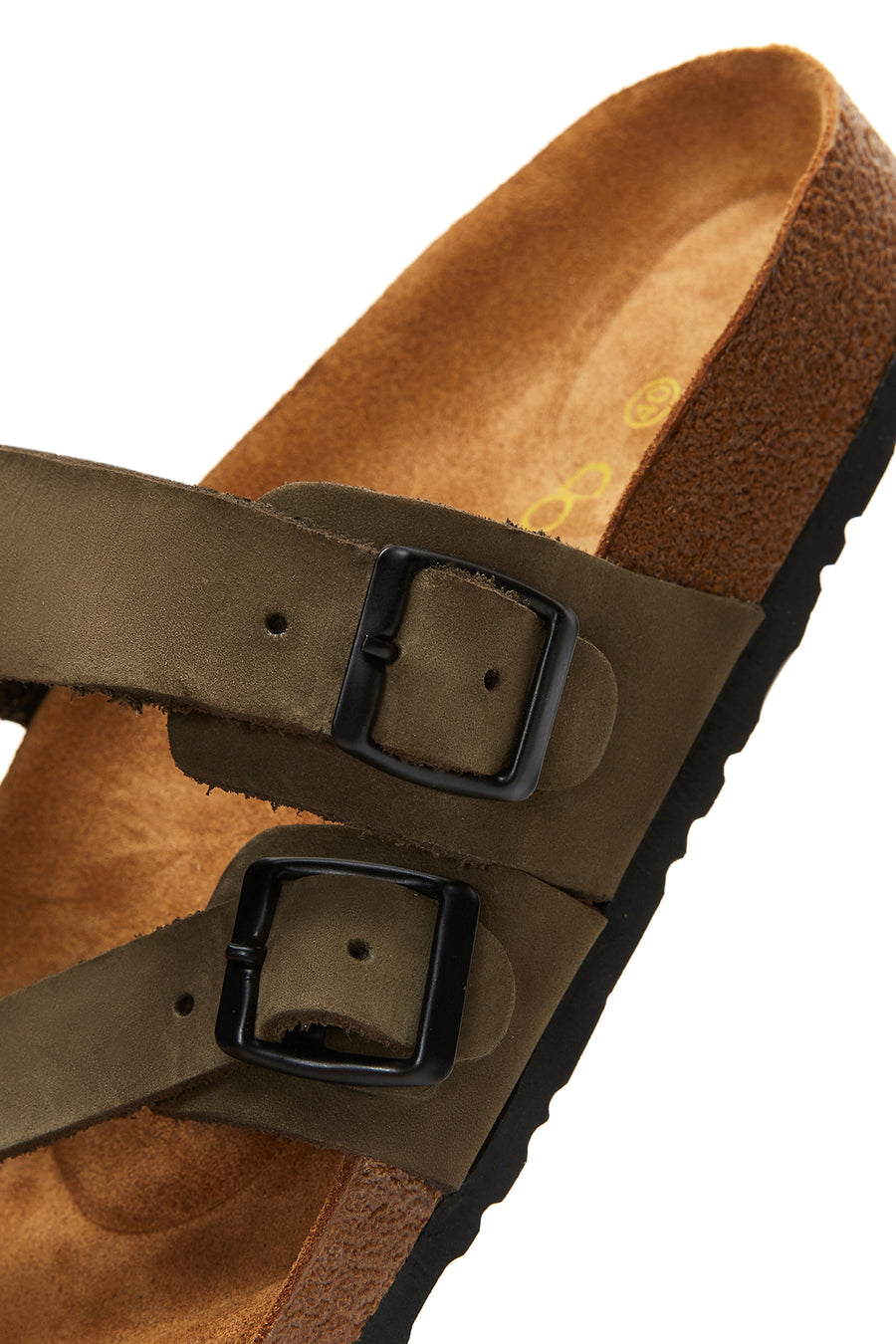 Men's Leather Double Buckle Slippers
